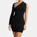 Monvaline | Women’s Black Bodycon Mini Dress Stretch Slim Fit Nightwear