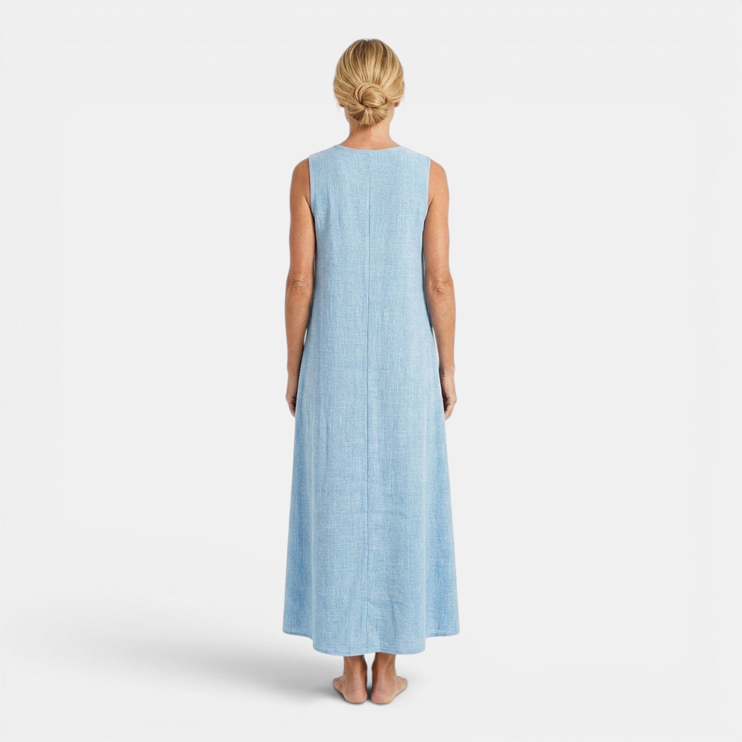 Monvaline | Women’s Breathable Linen Blend Maxi Dress for Travel