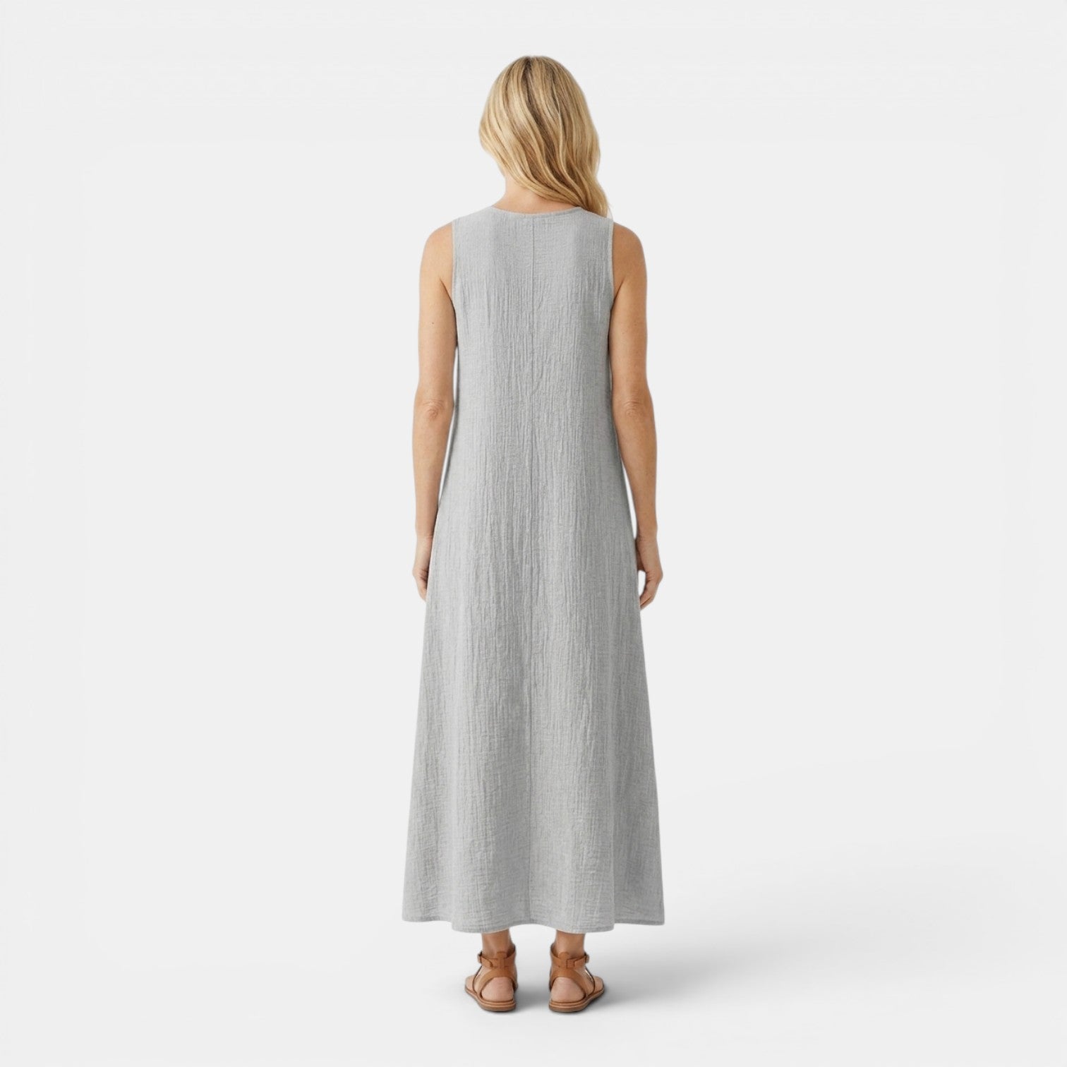 Monvaline | Women’s Breathable Linen Blend Maxi Dress for Travel