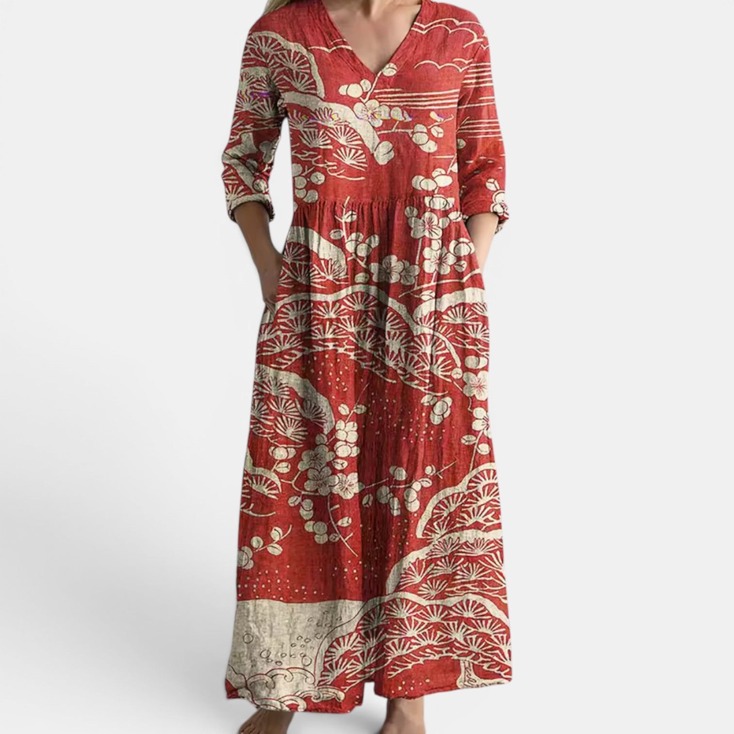 Monvaline | Women’s Comfortable Maxi Dress With Pockets Loose Casual Fit