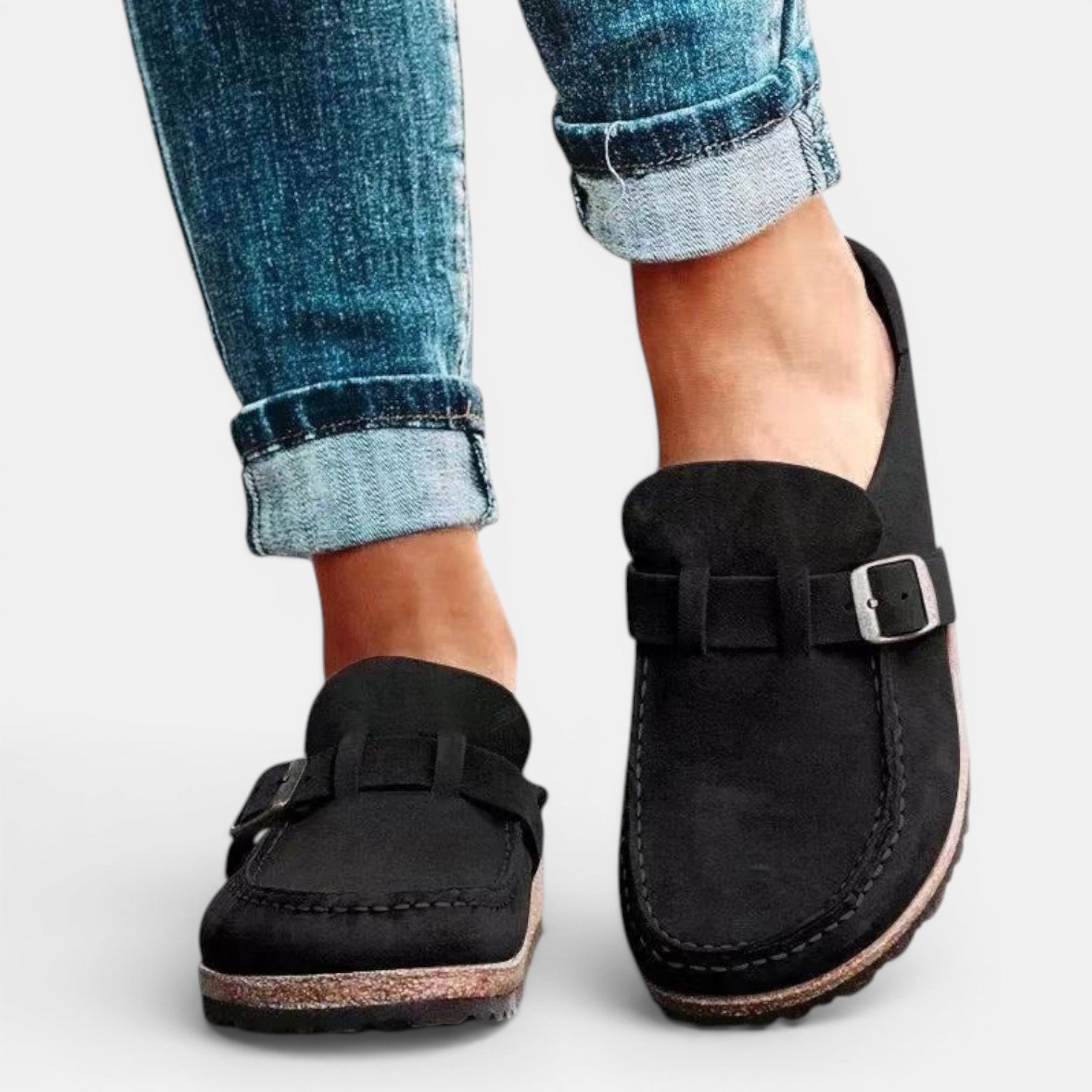 Monvaline | Women’s Comfortable Suede Flat Slippers Slip-On Daily Wear