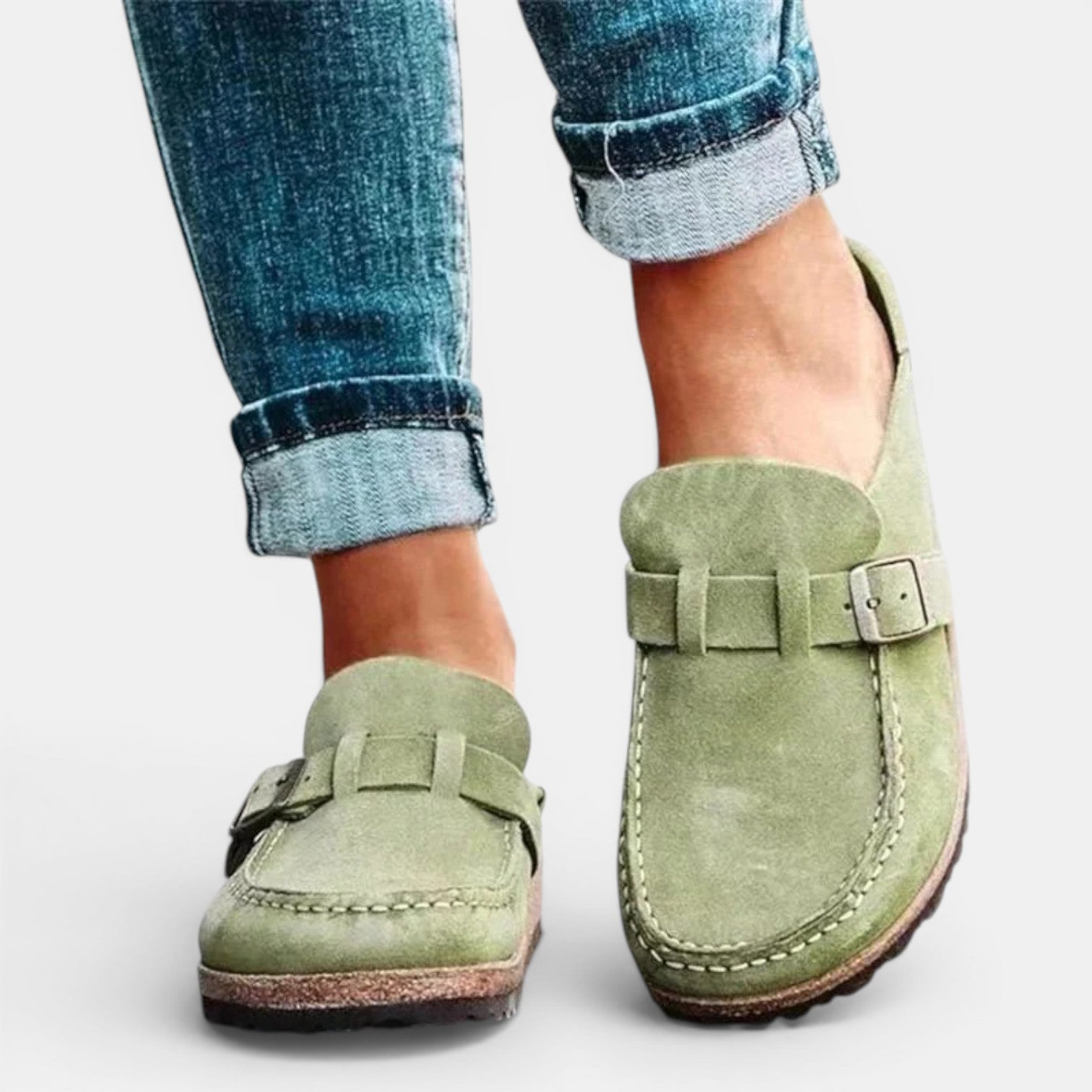 Monvaline | Women’s Comfortable Suede Flat Slippers Slip-On Daily Wear