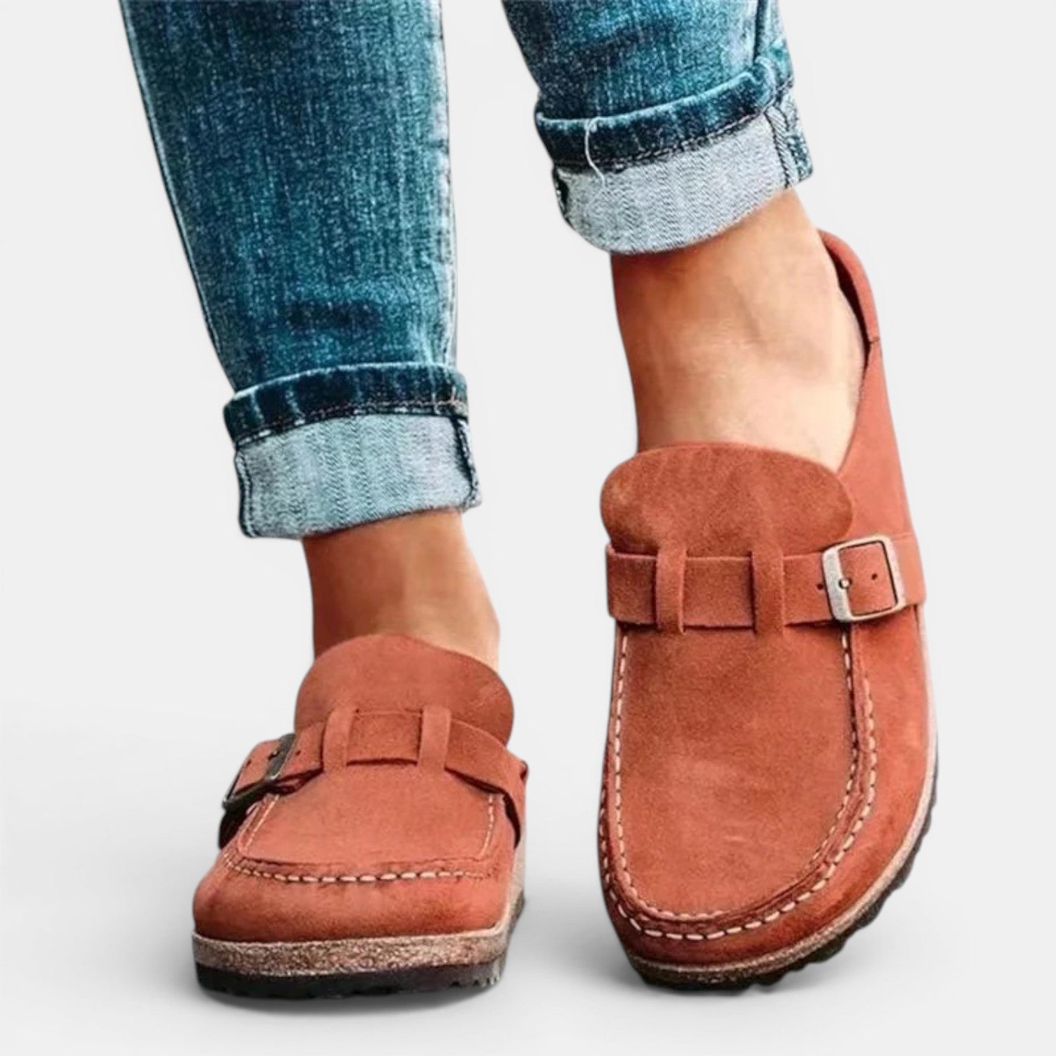 Monvaline | Women’s Comfortable Suede Flat Slippers Slip-On Daily Wear
