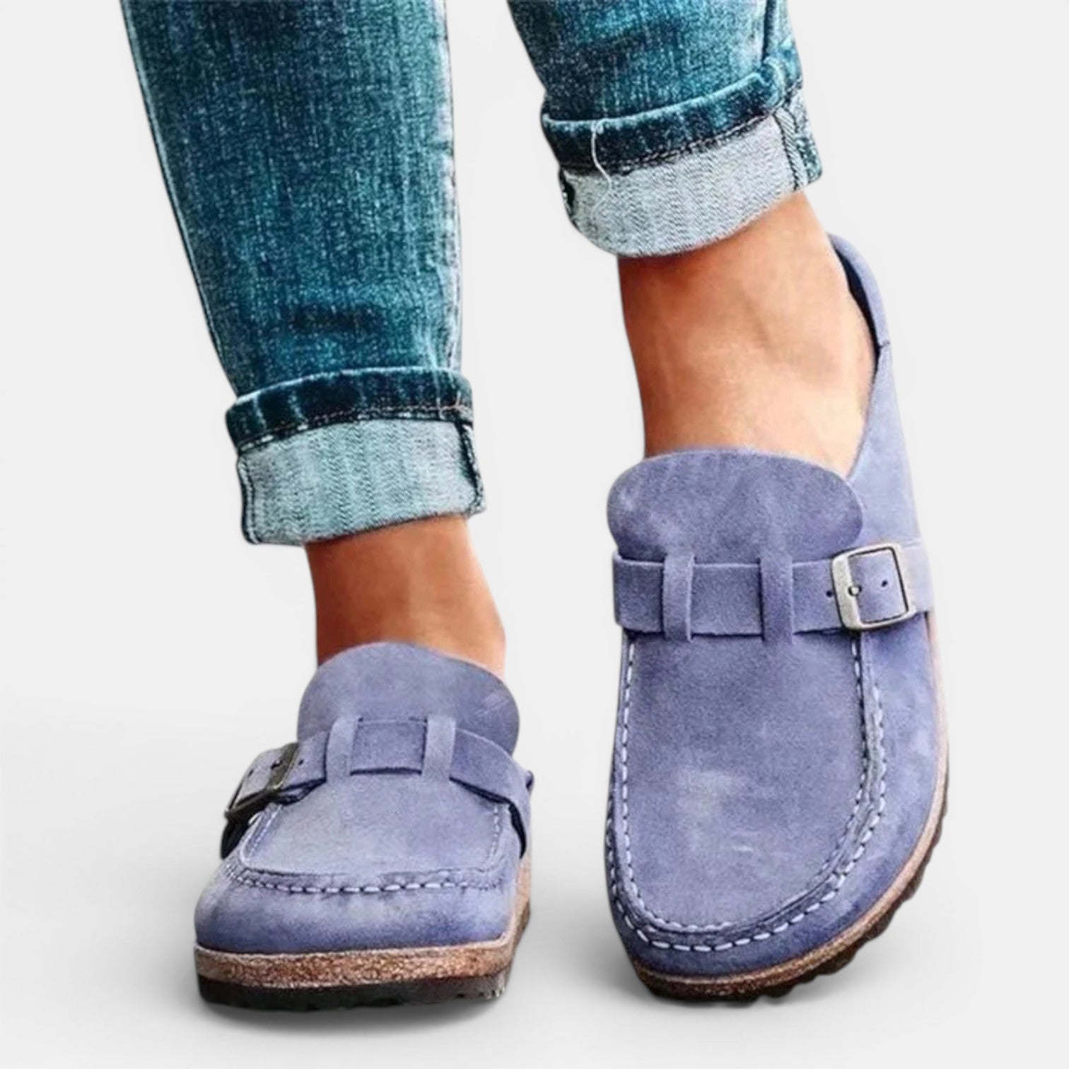 Monvaline | Women’s Comfortable Suede Flat Slippers Slip-On Daily Wear