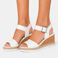 Monvaline | Women’s Comfortable Wedge Sandals Platform Buckle Heels