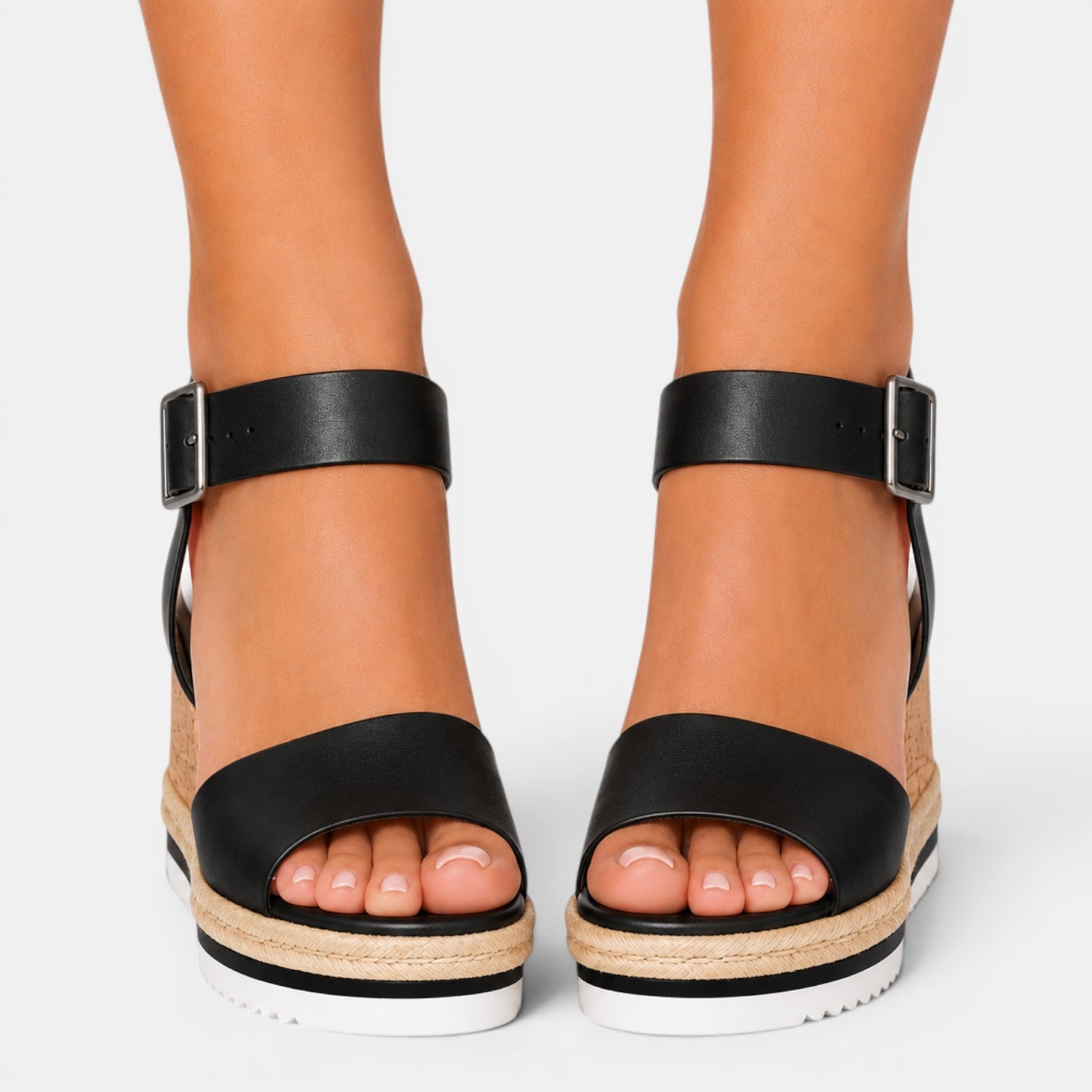 Monvaline | Women’s Comfortable Wedge Sandals Platform Buckle Heels
