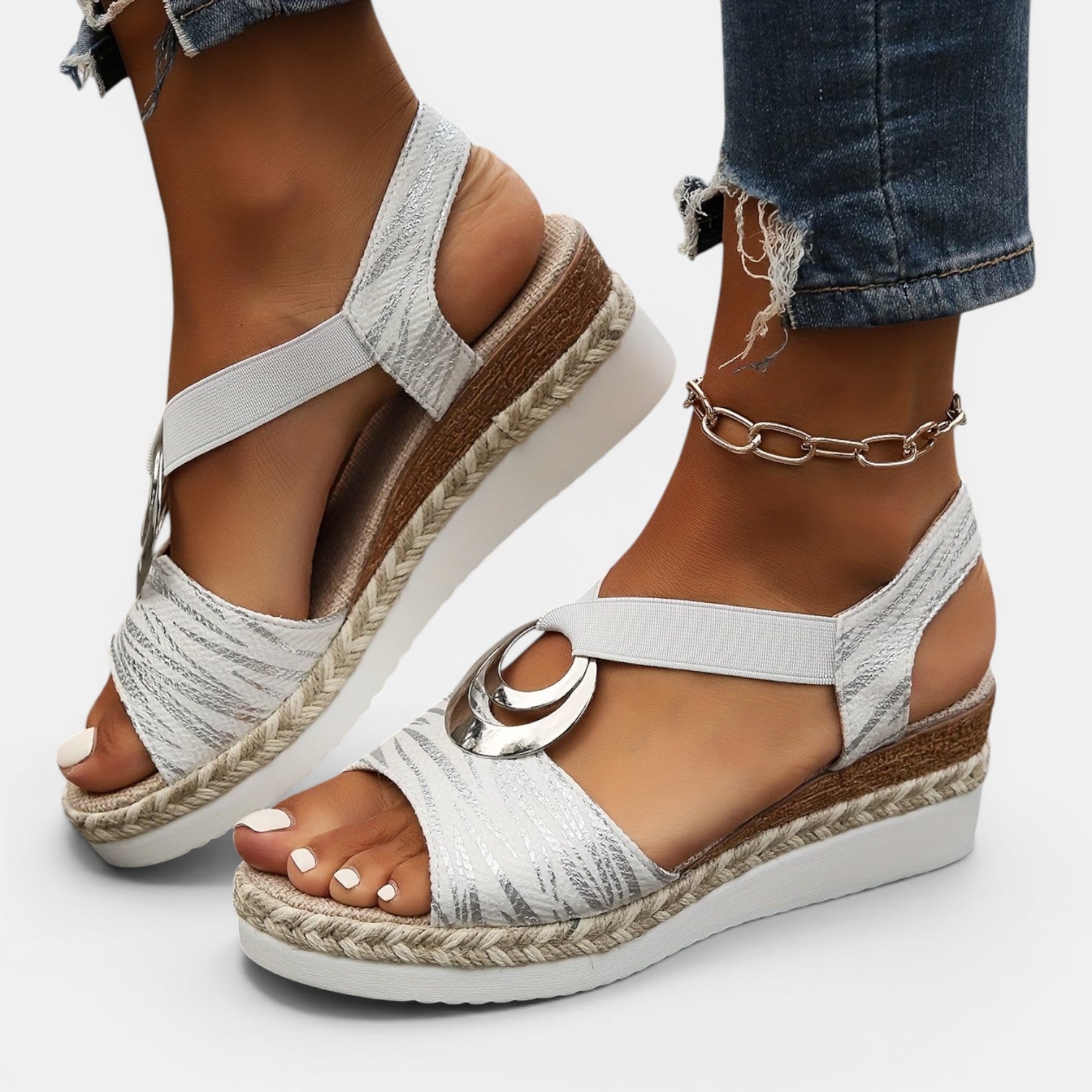 Monvaline | Women’s Comfortable Wedge Sandals Thick Sole Summer Shoes