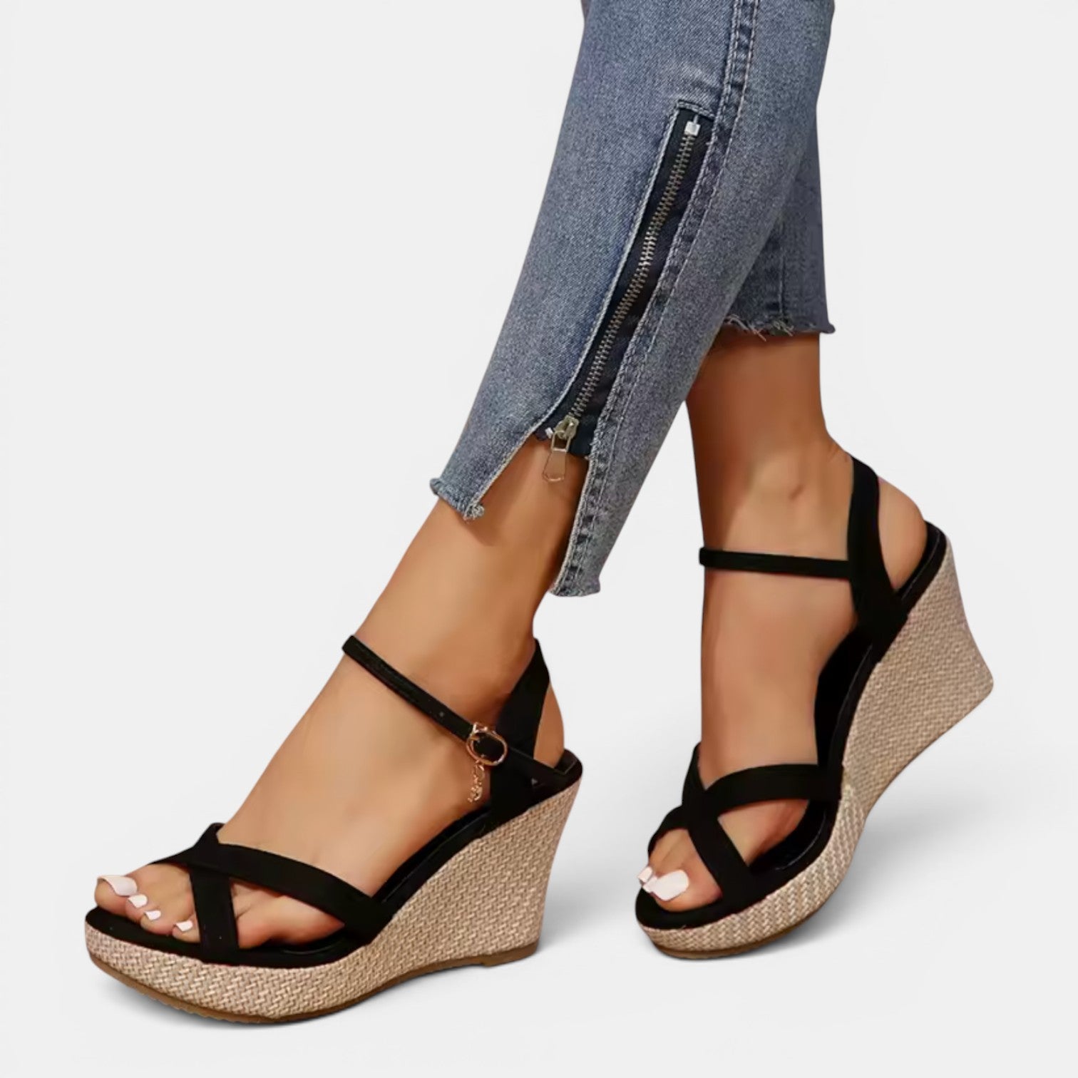 Monvaline | Women’s Comfortable Wedge Sandals – Waterproof Summer Shoes
