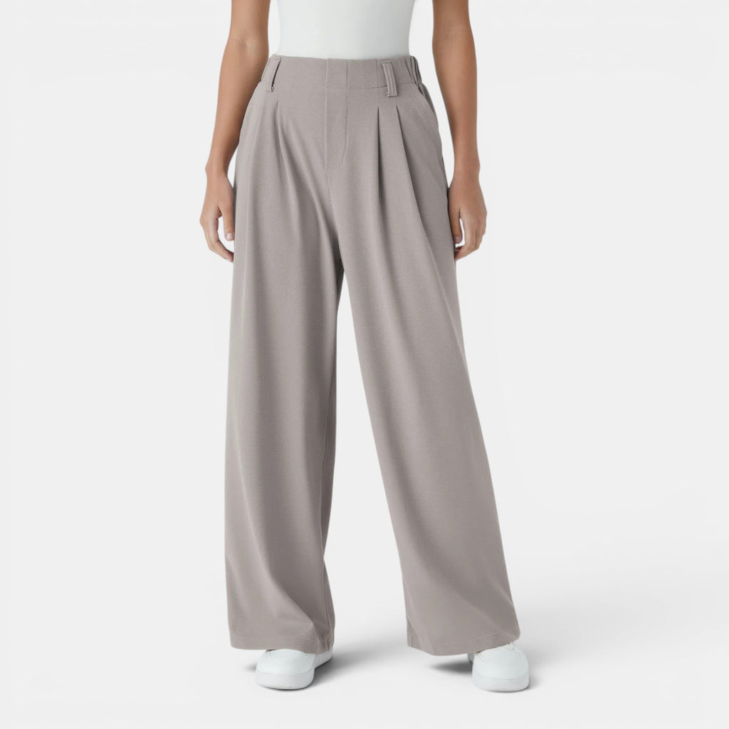 Monvaline | Women’s Comfortable Wide Leg Work Trousers High Waist