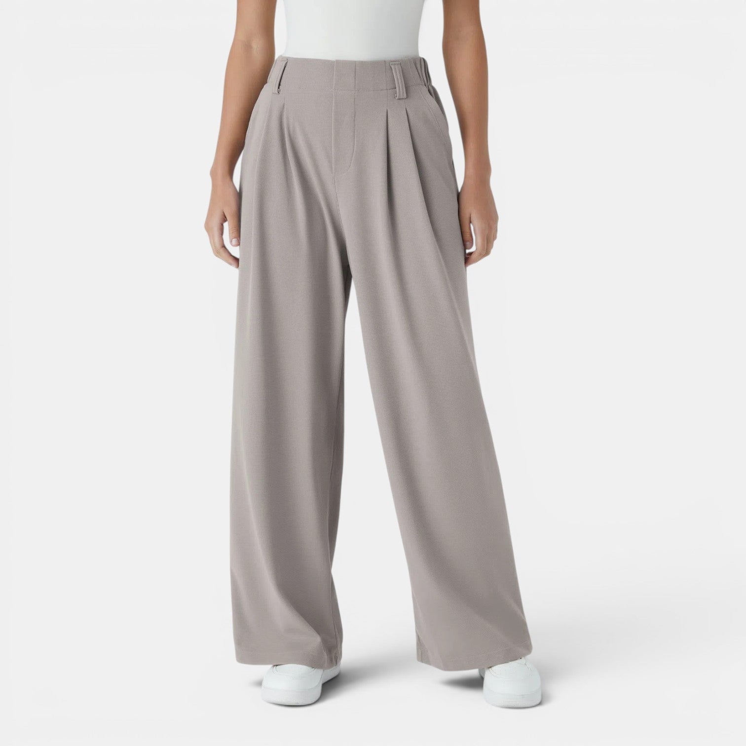 Monvaline | Women’s Comfortable Wide Leg Work Trousers High Waist