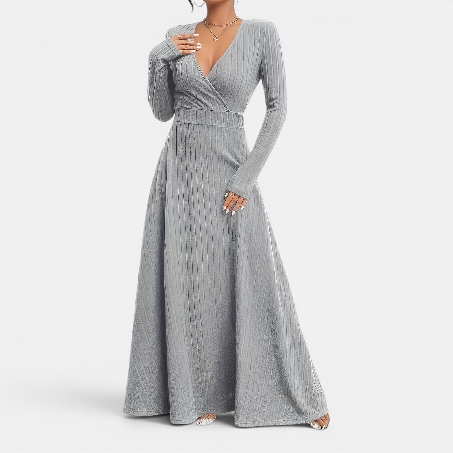 Monvaline | Women’s Elegant Midi Dress for Weddings & Evening Events