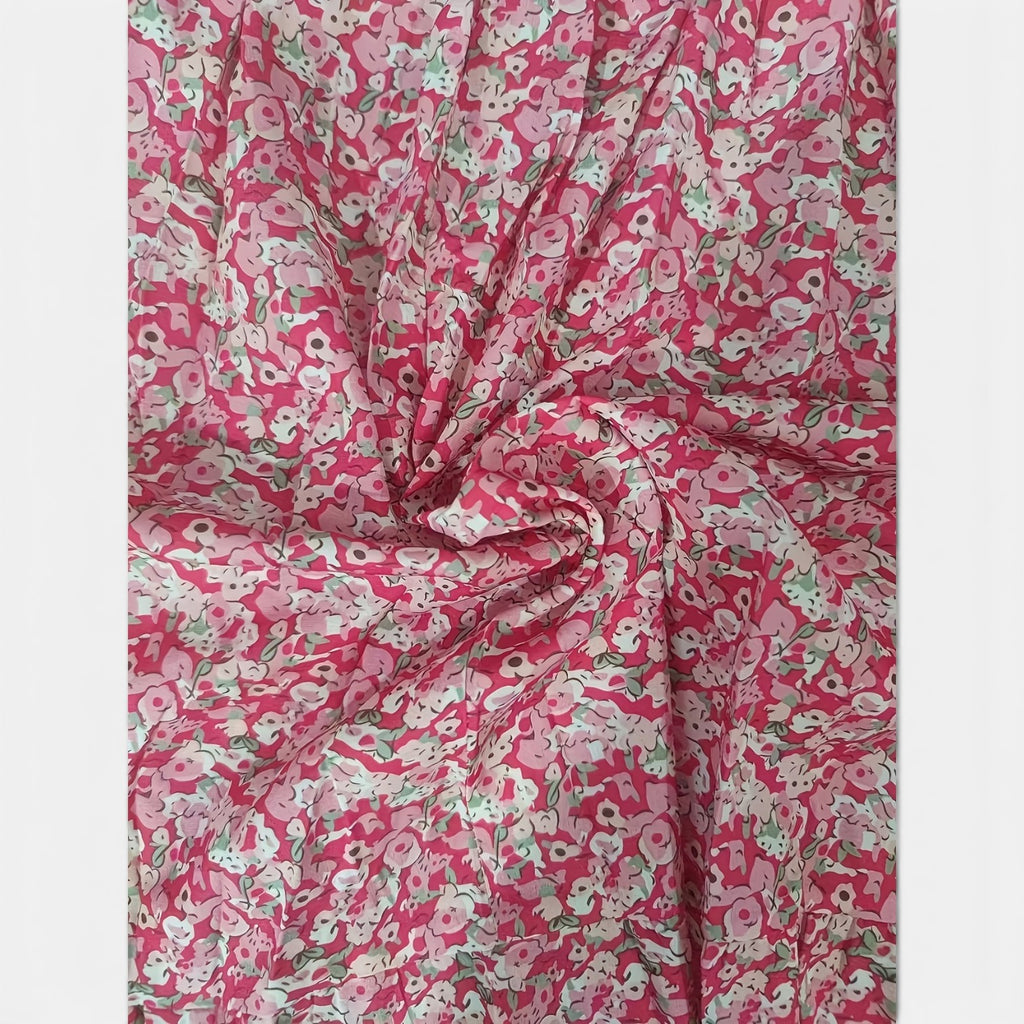 Monvaline | Women’s Floral Holiday Dress – Puff Sleeve Midi Style