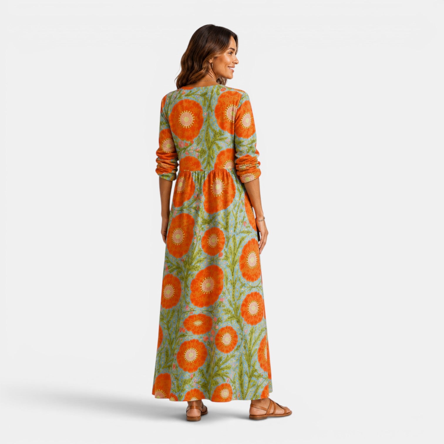 Monvaline | Women’s Floral Midi Dress for Weddings & Summer Events