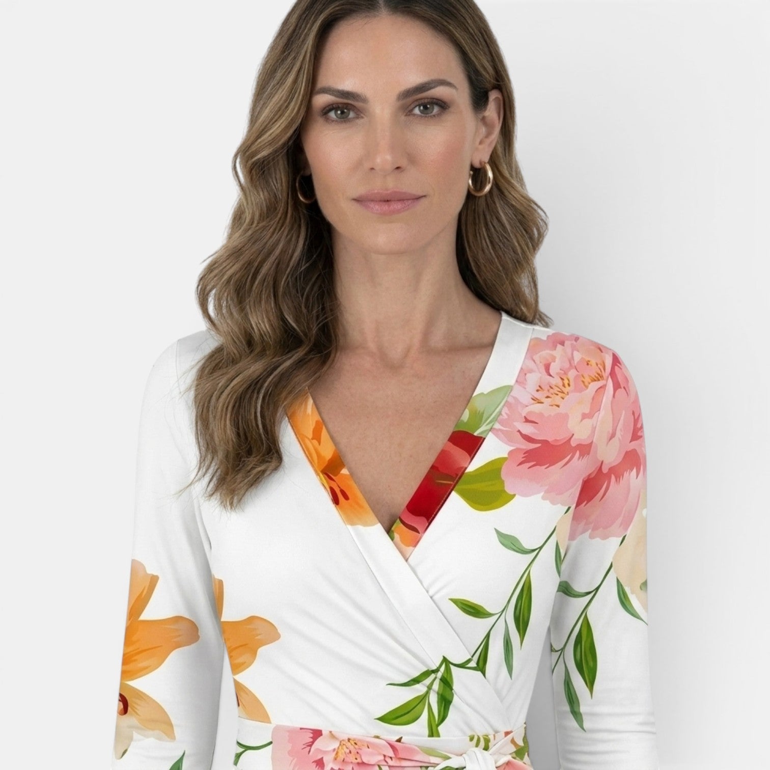 Monvaline | Women’s Floral Resort Maxi Dress – V-Neck Holiday Outfit