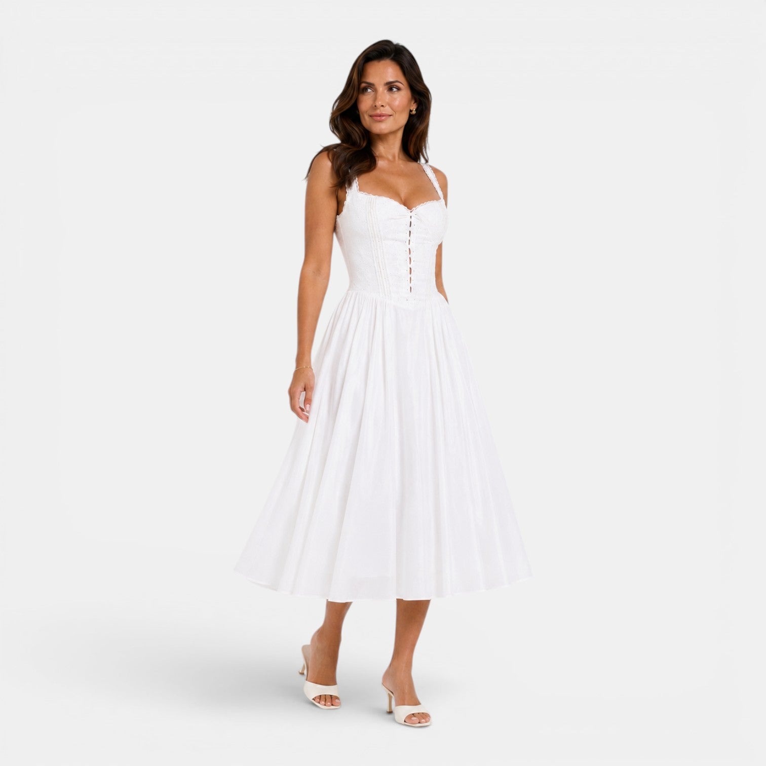 Monvaline | Women’s French Lace Slip Dress