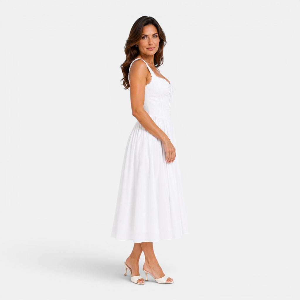 Monvaline | Women’s French Lace Slip Dress