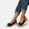 Monvaline | Women’s Hemp Rope Wedge Sandals Casual Summer Comfort