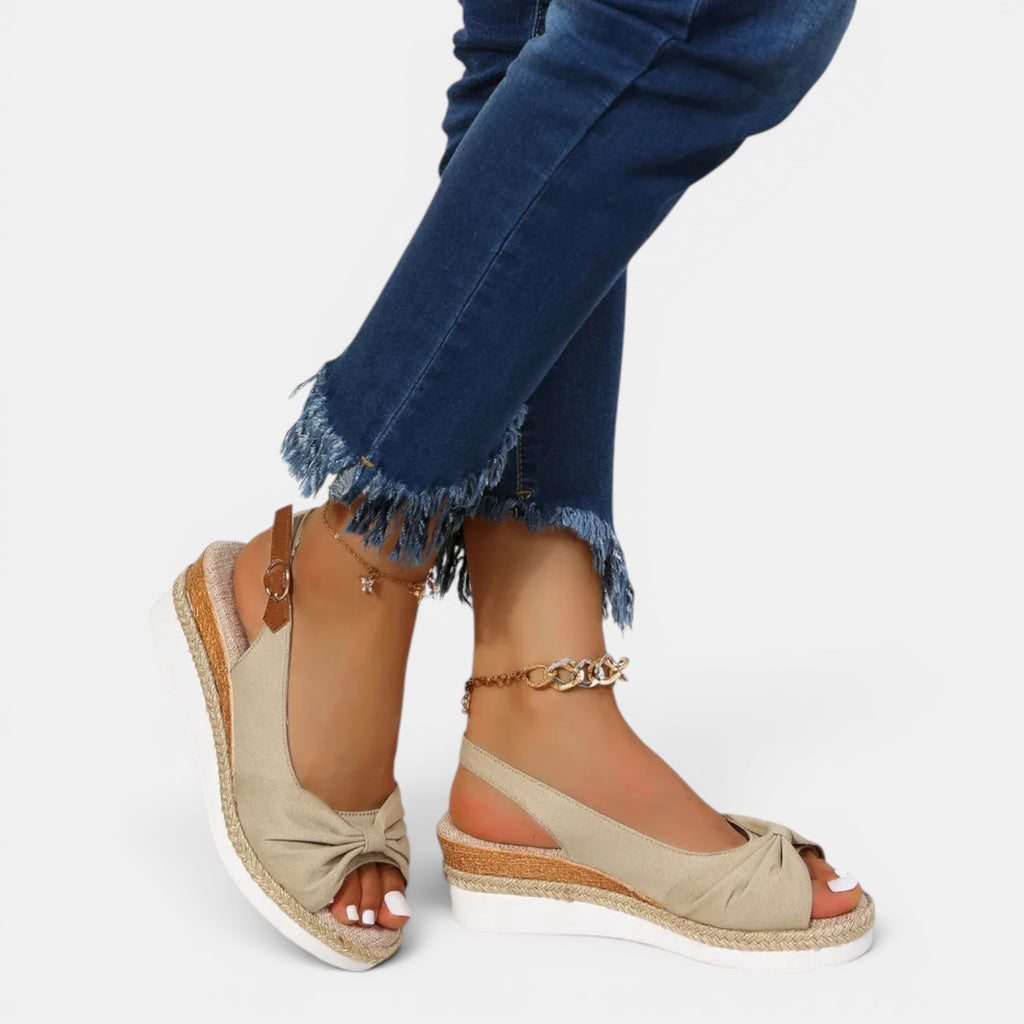 Monvaline | Women’s Hemp Rope Wedge Sandals Casual Summer Comfort