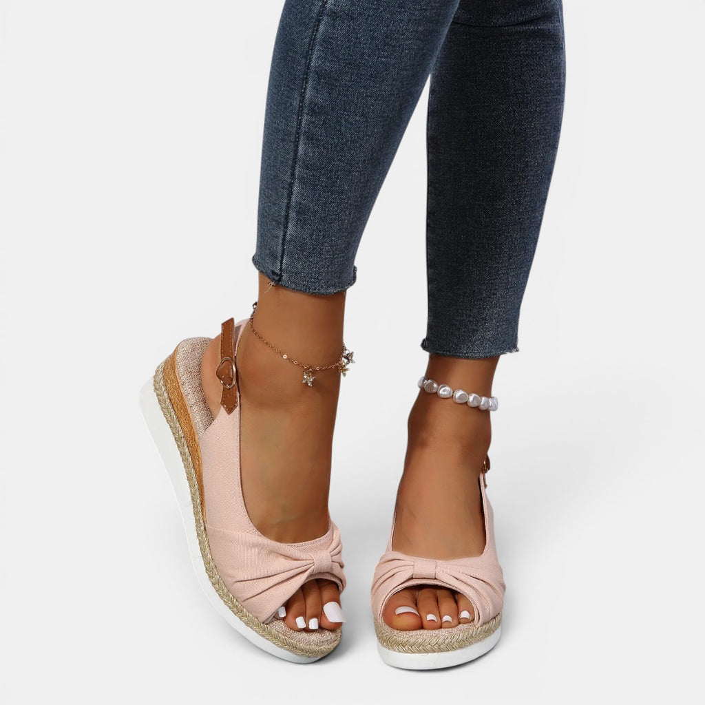 Monvaline | Women’s Hemp Rope Wedge Sandals Casual Summer Comfort
