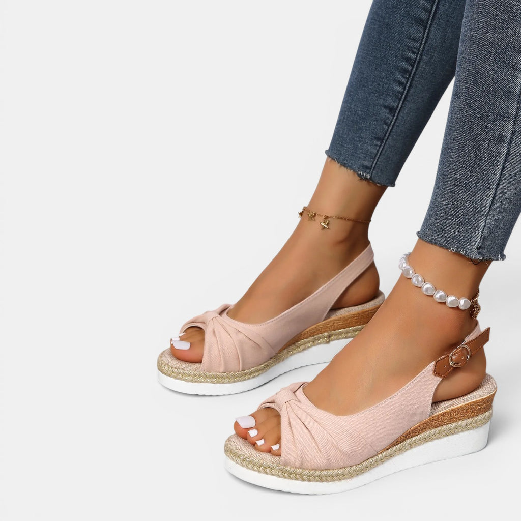 Monvaline | Women’s Hemp Rope Wedge Sandals Casual Summer Comfort