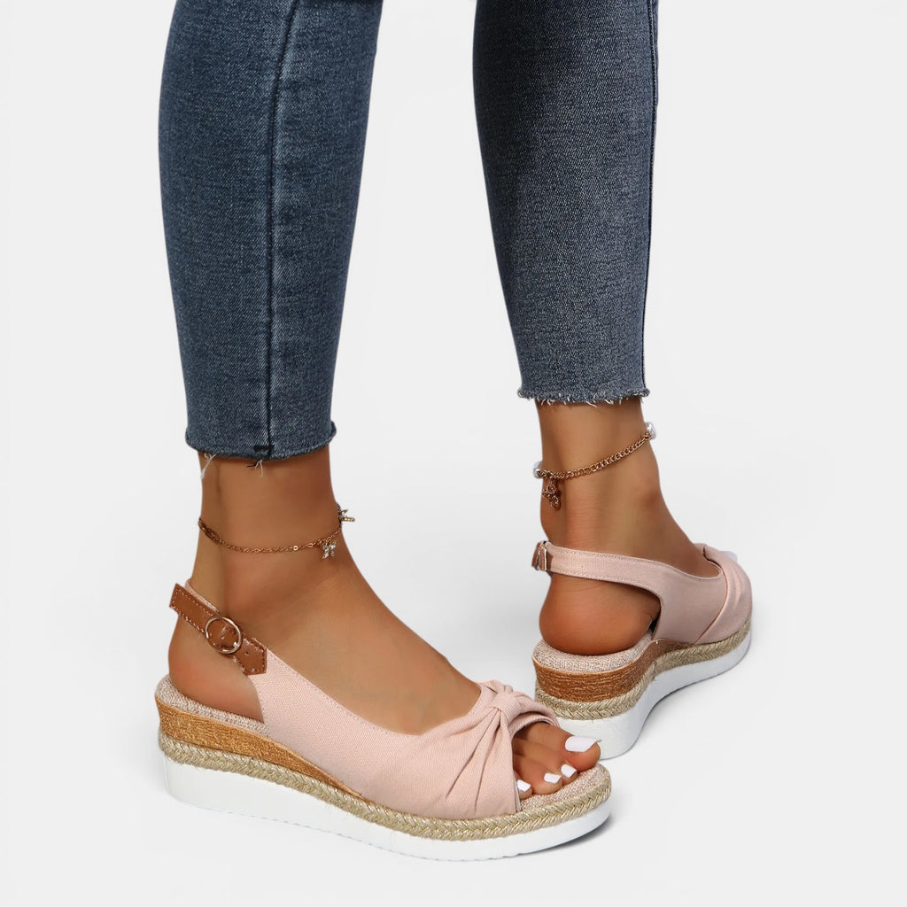 Monvaline | Women’s Hemp Rope Wedge Sandals Casual Summer Comfort