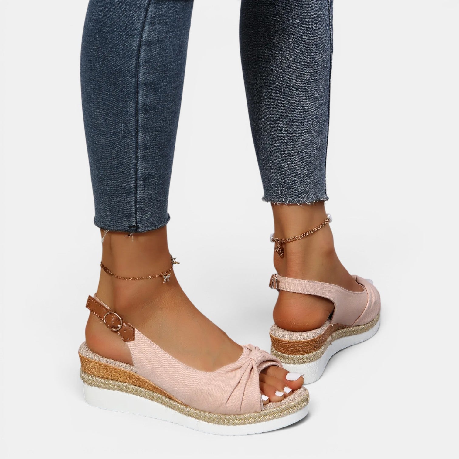 Monvaline | Women’s Hemp Rope Wedge Sandals Casual Summer Comfort