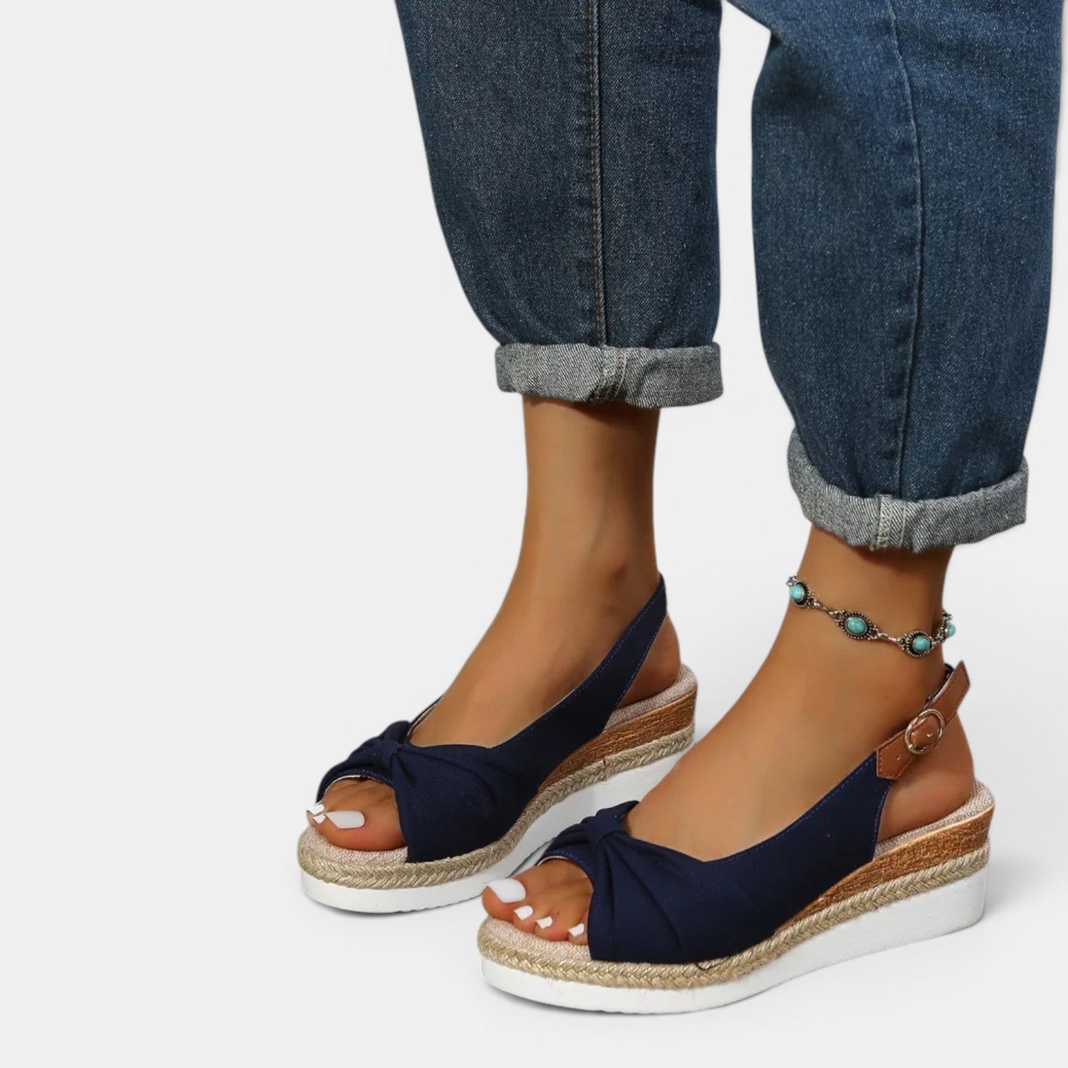 Monvaline | Women’s Hemp Rope Wedge Sandals Casual Summer Comfort