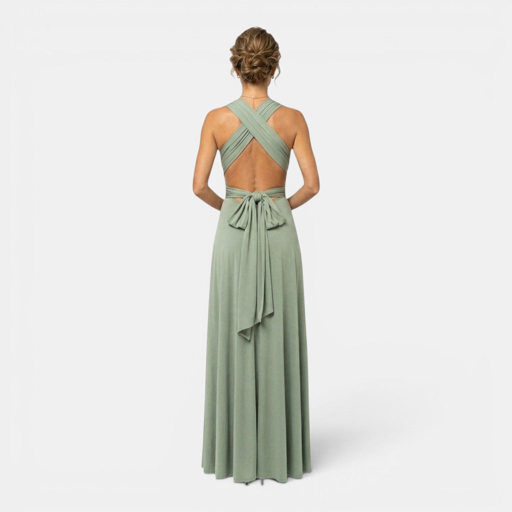 Monvaline | Women’s Infinity Maxi Dress for Weddings & Evening Events