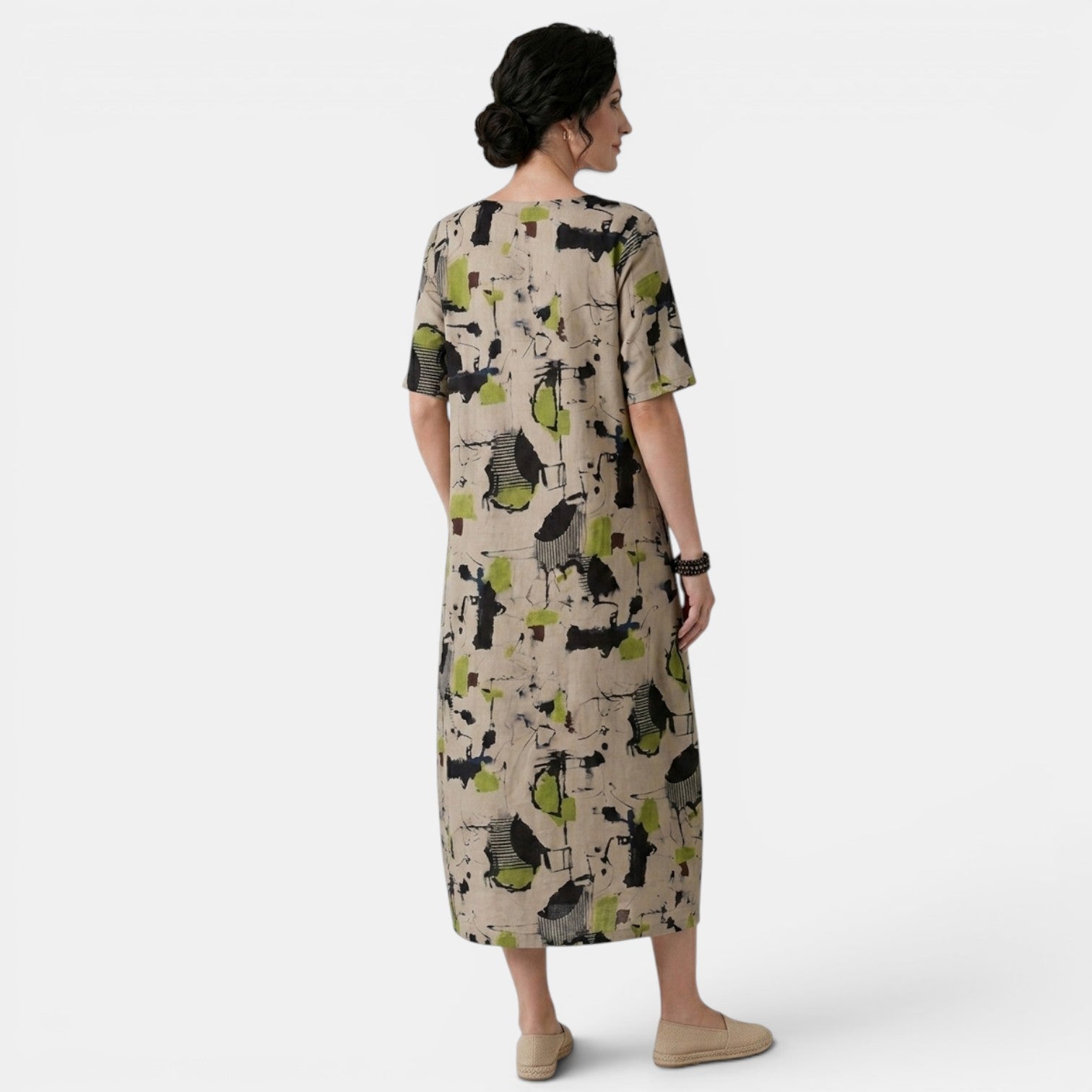 Monvaline | Women’s Linen Dress with Pockets for Summer Holidays