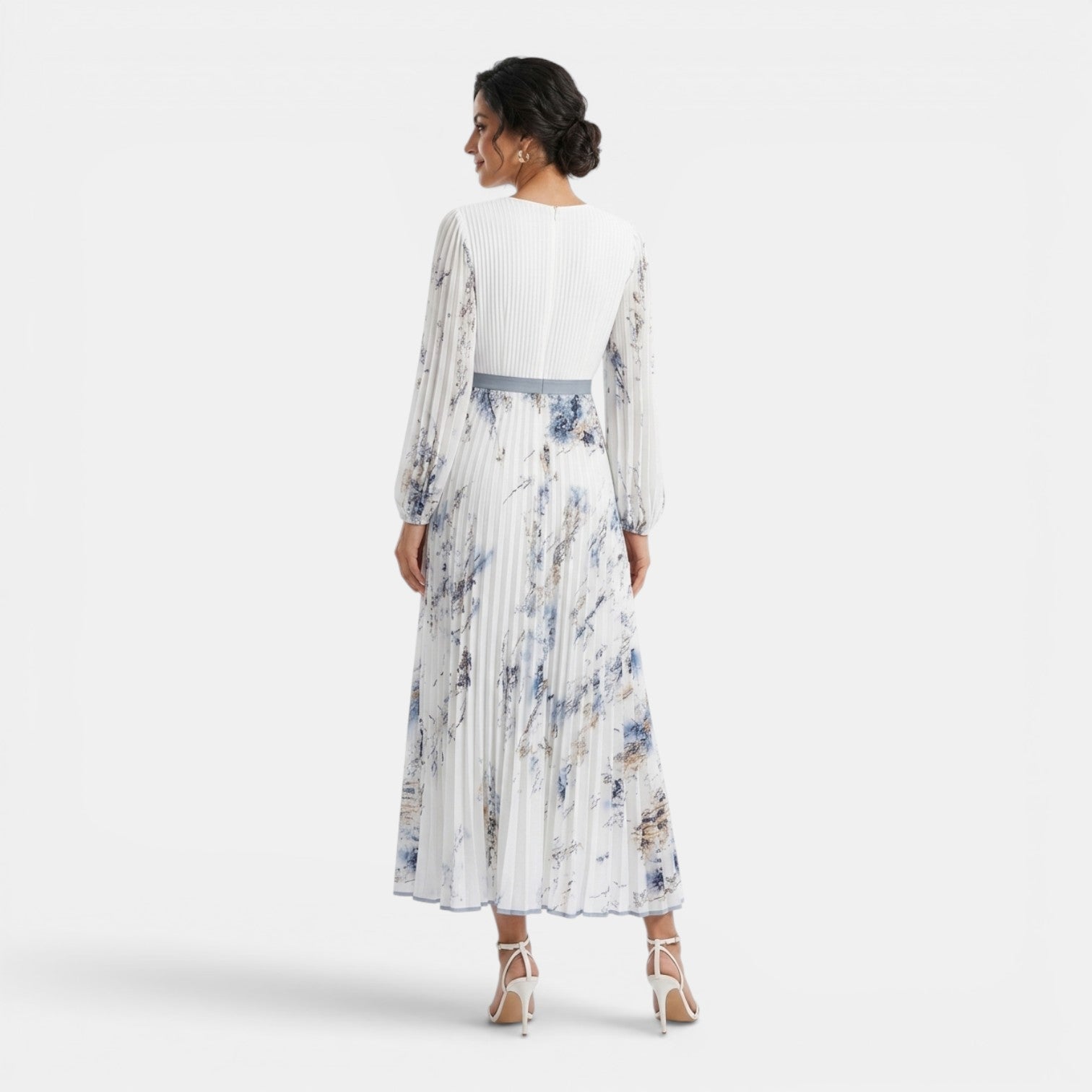 Monvaline | Women’s Long Sleeve Floral Maxi Dress for Holidays & Events