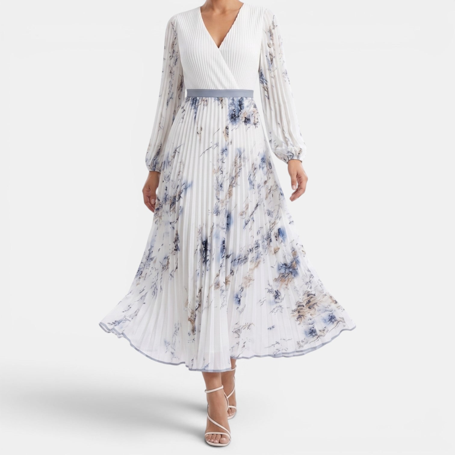 Monvaline | Women’s Long Sleeve Floral Maxi Dress for Holidays & Events