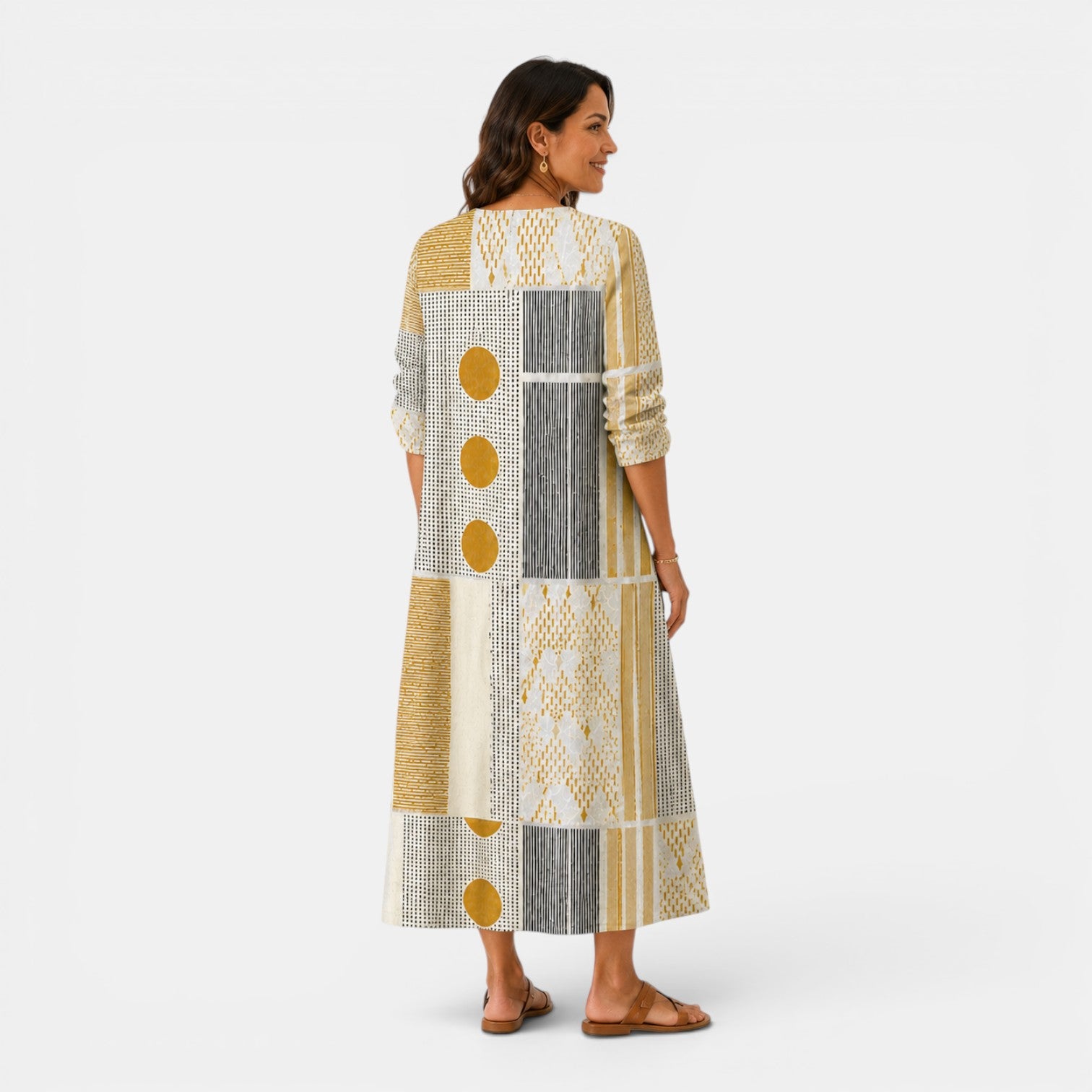 Monvaline | Women’s Loose Fit Linen Maxi Dress for Summer Holidays