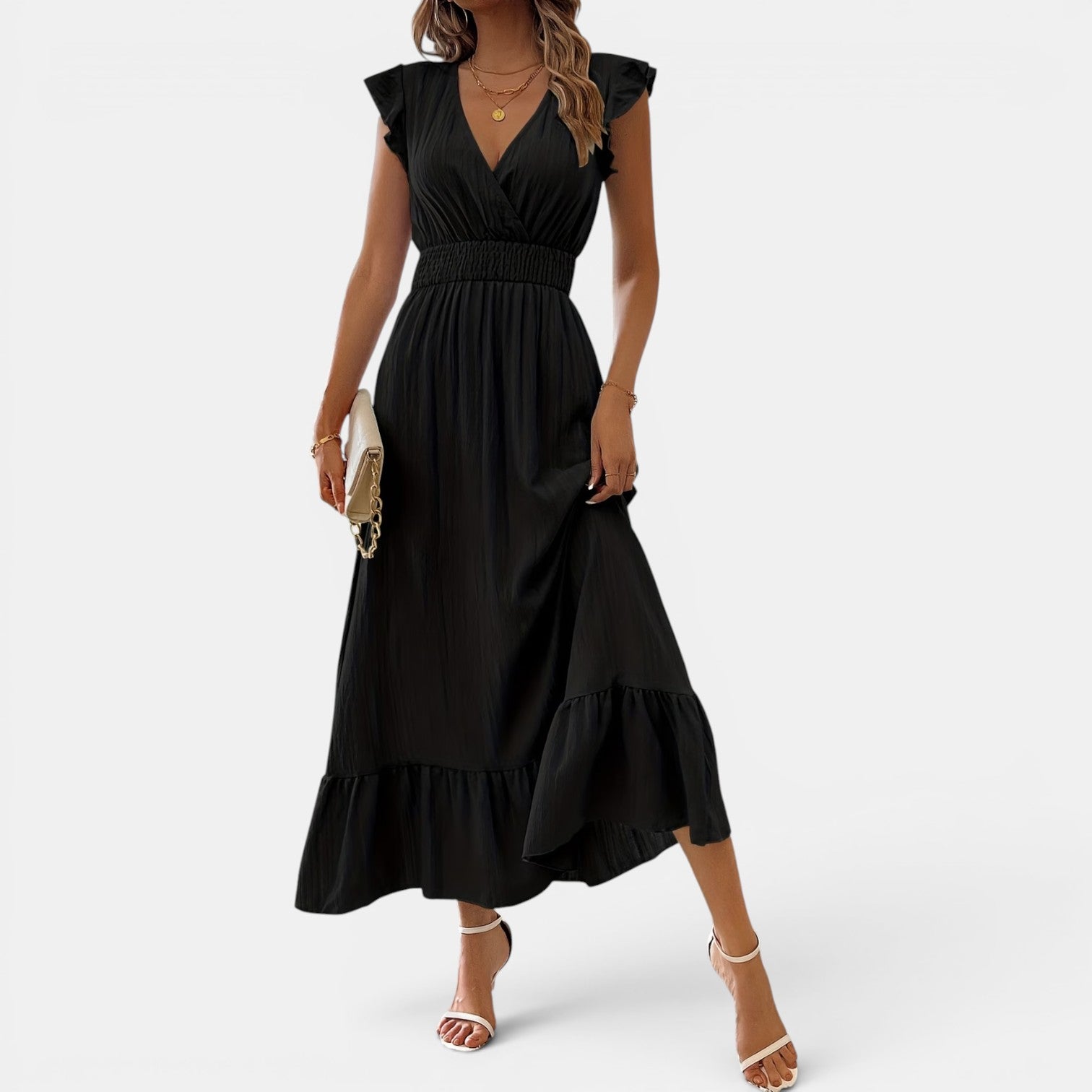 Monvaline | Women’s Midi Dress Breathable Comfort A-Line Summer Style