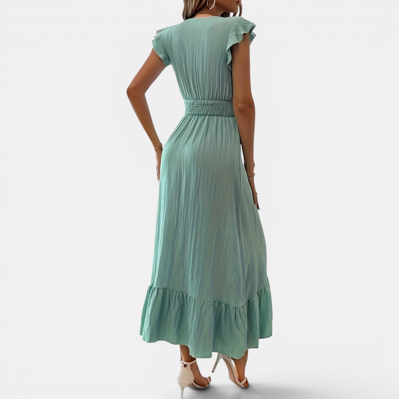 Monvaline | Women’s Midi Dress Breathable Comfort A-Line Summer Style
