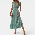 Monvaline | Women’s Midi Dress Breathable Comfort A-Line Summer Style