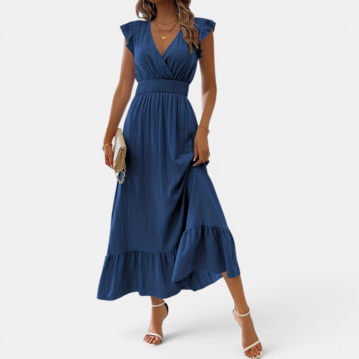 Monvaline | Women’s Midi Dress Breathable Comfort A-Line Summer Style