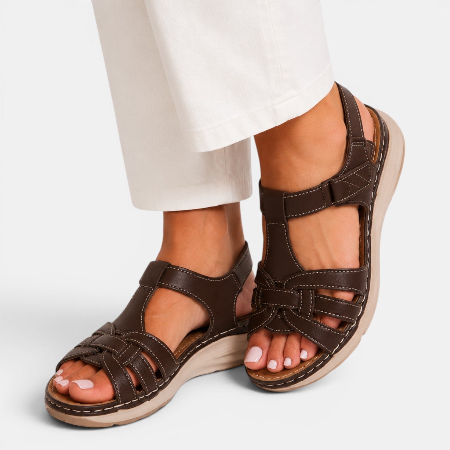 Monvaline | Women’s Orthopedic Wedge Sandals Comfortable Vintage Support