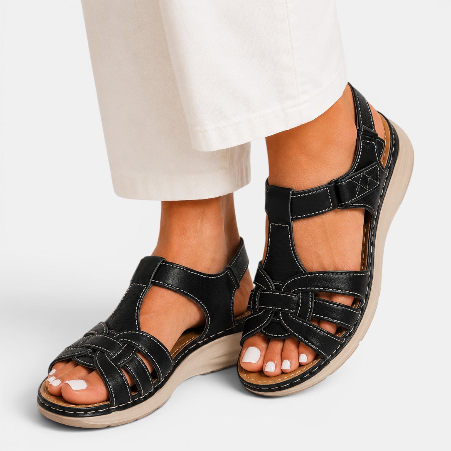 Monvaline | Women’s Orthopedic Wedge Sandals Comfortable Vintage Support