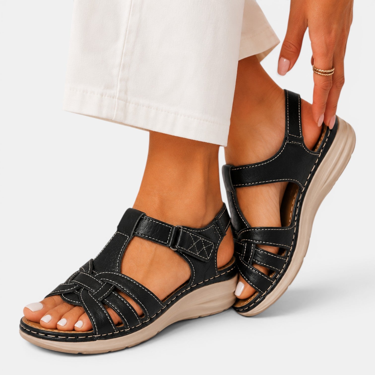 Monvaline | Women’s Orthopedic Wedge Sandals Comfortable Vintage Support