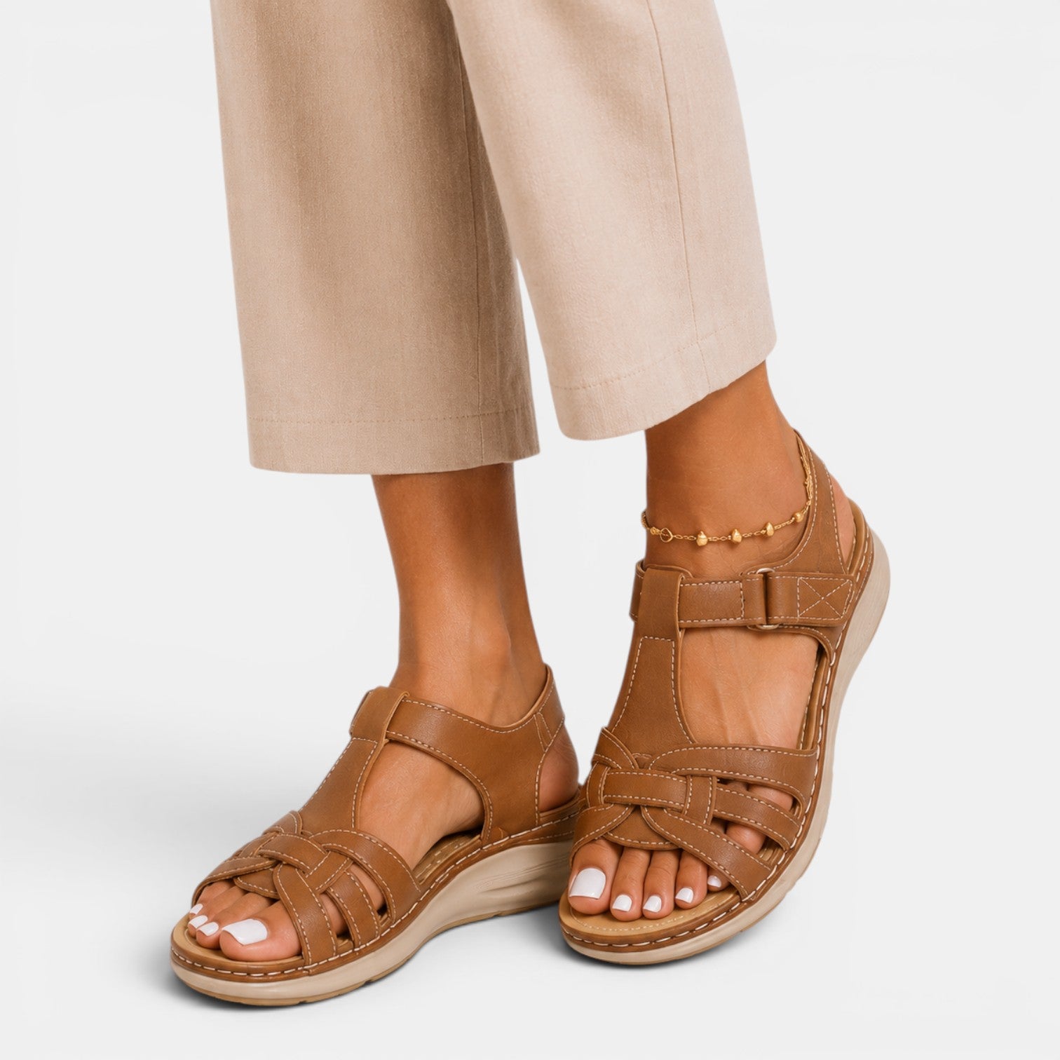 Monvaline | Women’s Orthopedic Wedge Sandals Comfortable Vintage Support
