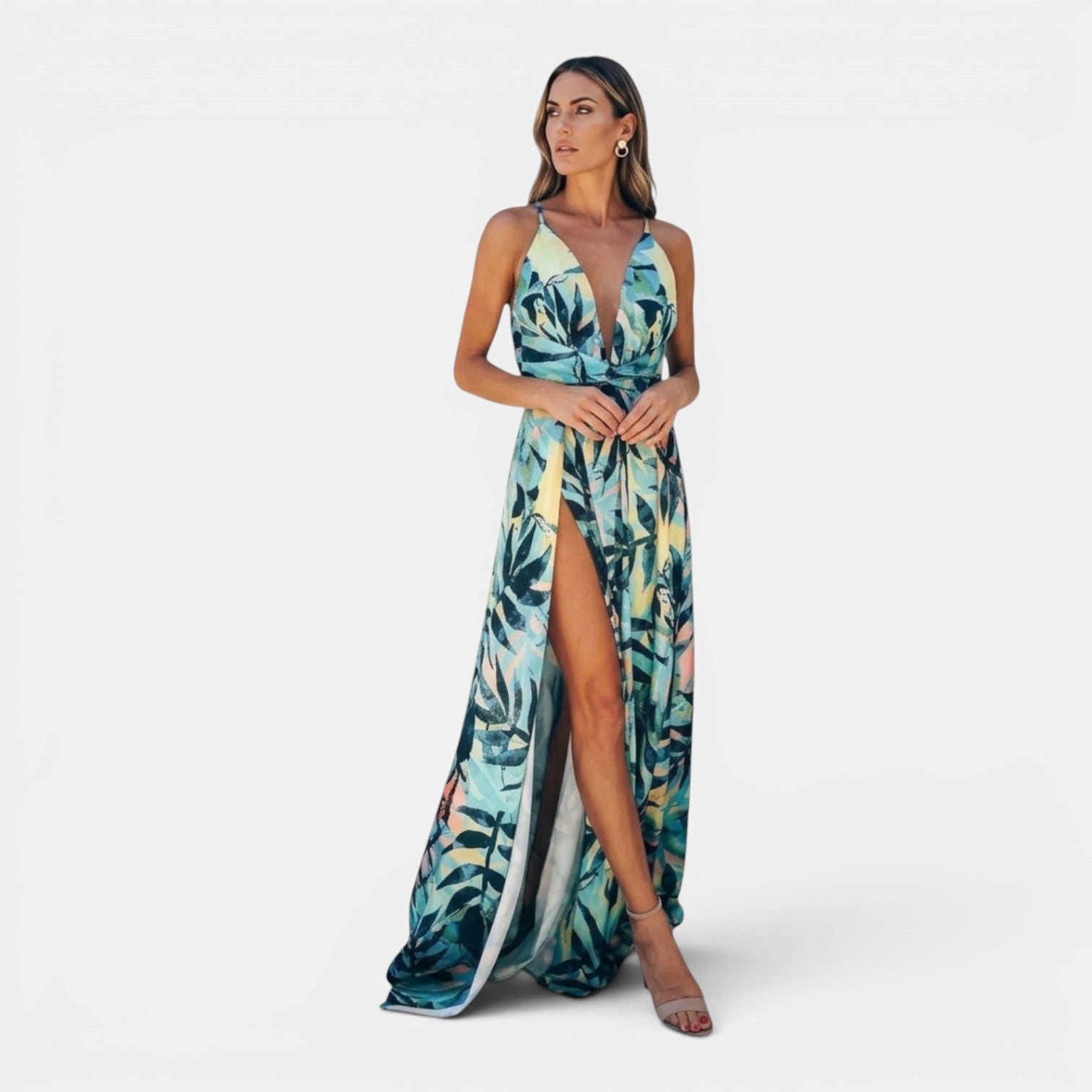 Monvaline | Women’s Riviera Print Maxi Dress