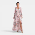 Monvaline | Women’s Slim Fit Chiffon Maxi Dress