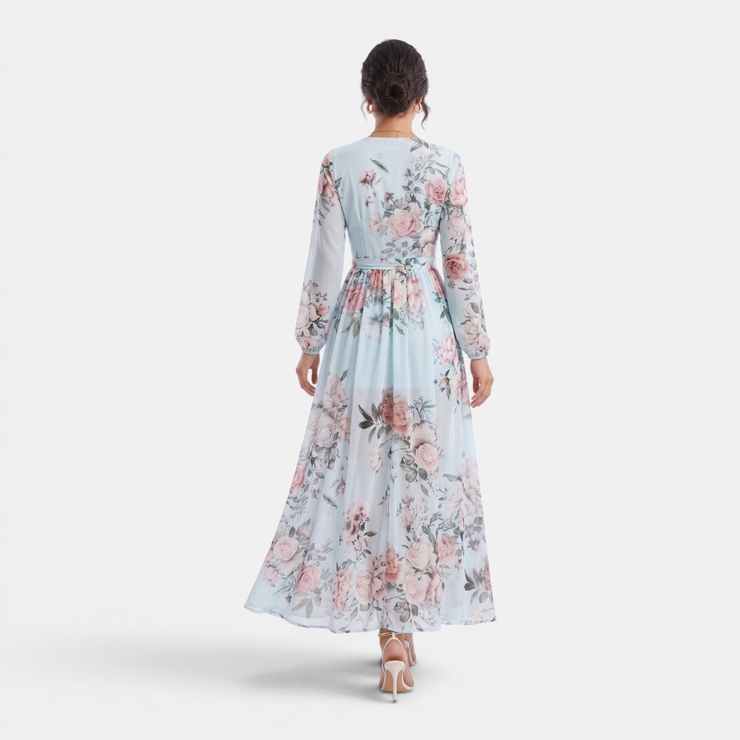 Monvaline | Women’s Slim Fit Chiffon Maxi Dress