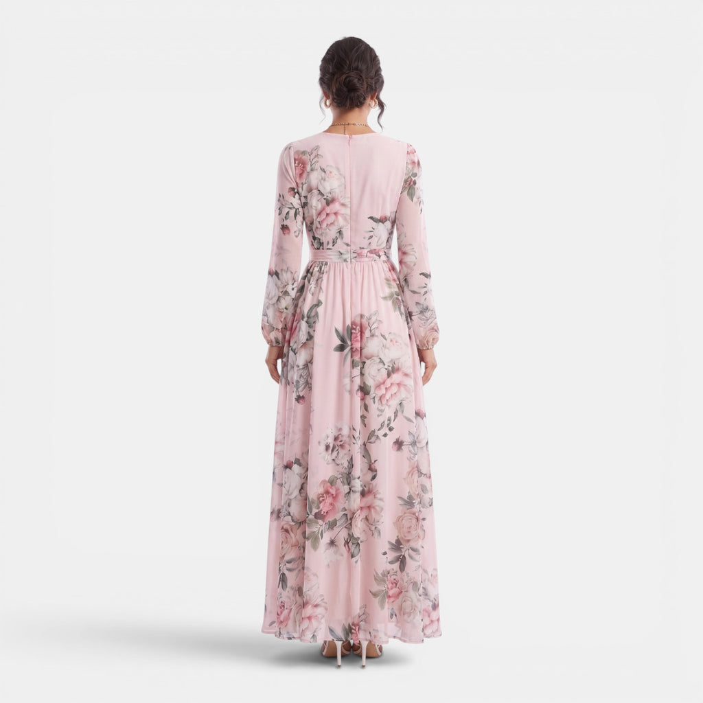 Monvaline | Women’s Slim Fit Chiffon Maxi Dress