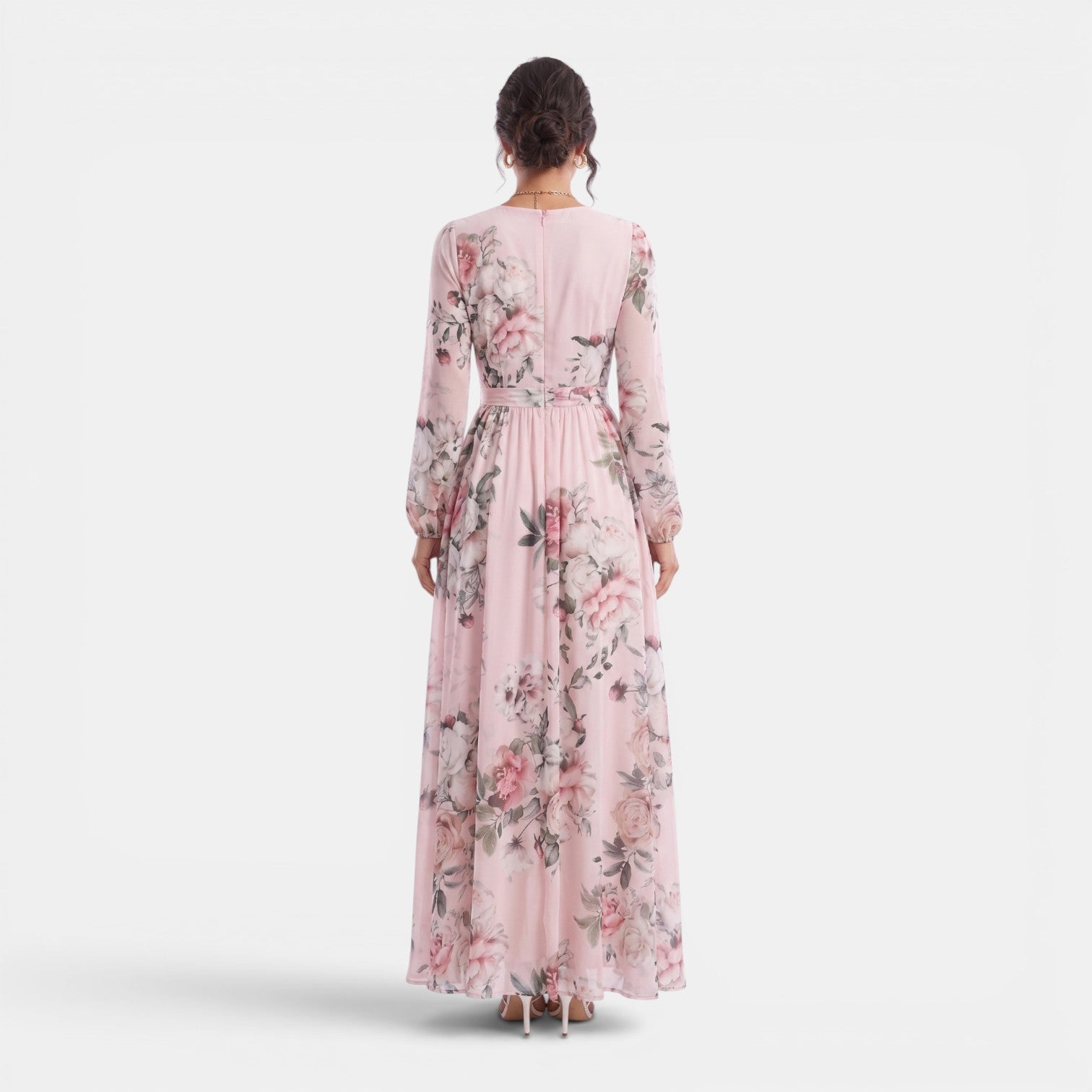 Monvaline | Women’s Slim Fit Chiffon Maxi Dress