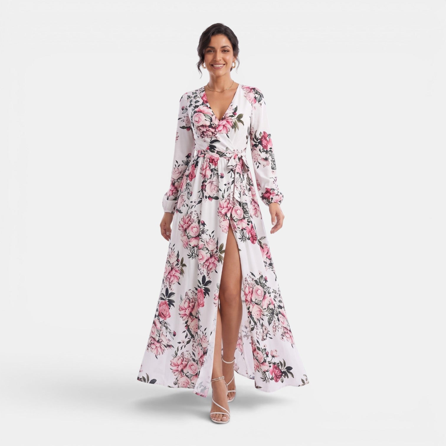 Monvaline | Women’s Slim Fit Chiffon Maxi Dress