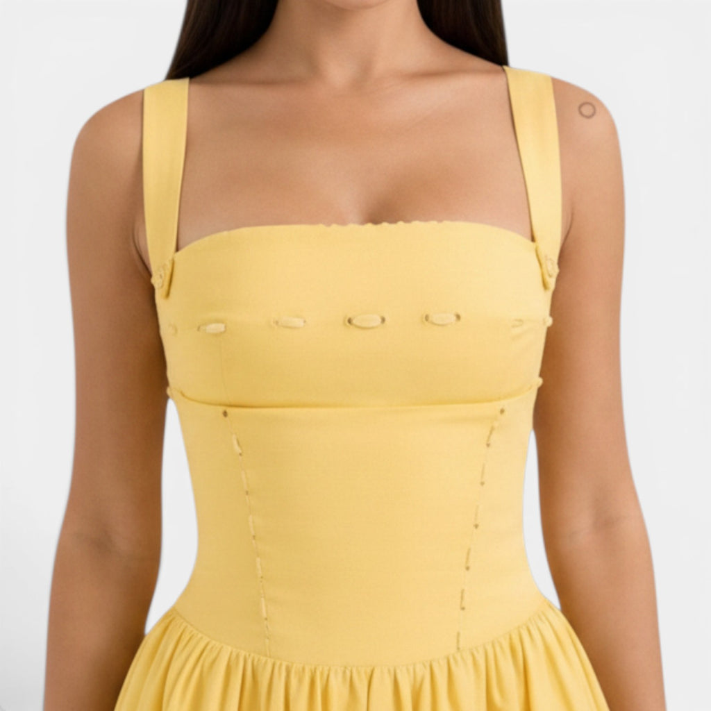 Monvaline | Women’s Strapless Midi Dress