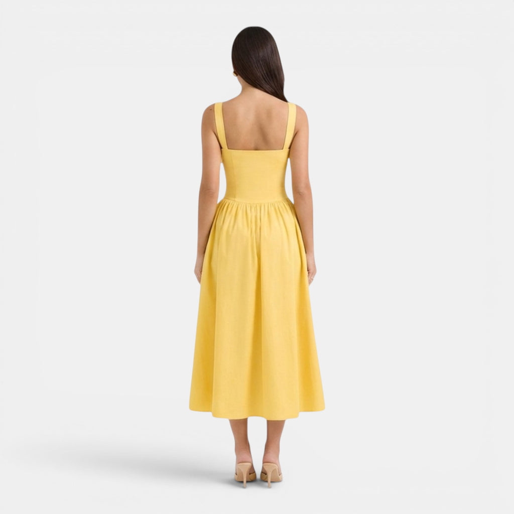 Monvaline | Women’s Strapless Midi Dress