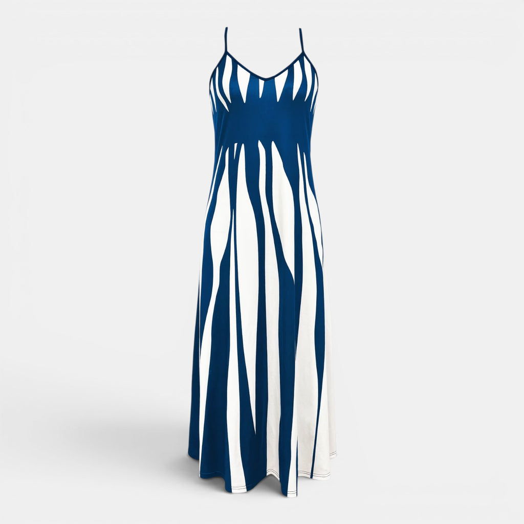 Monvaline | Women’s Summer Holiday Dress – Lightweight V-Neck Midi Style