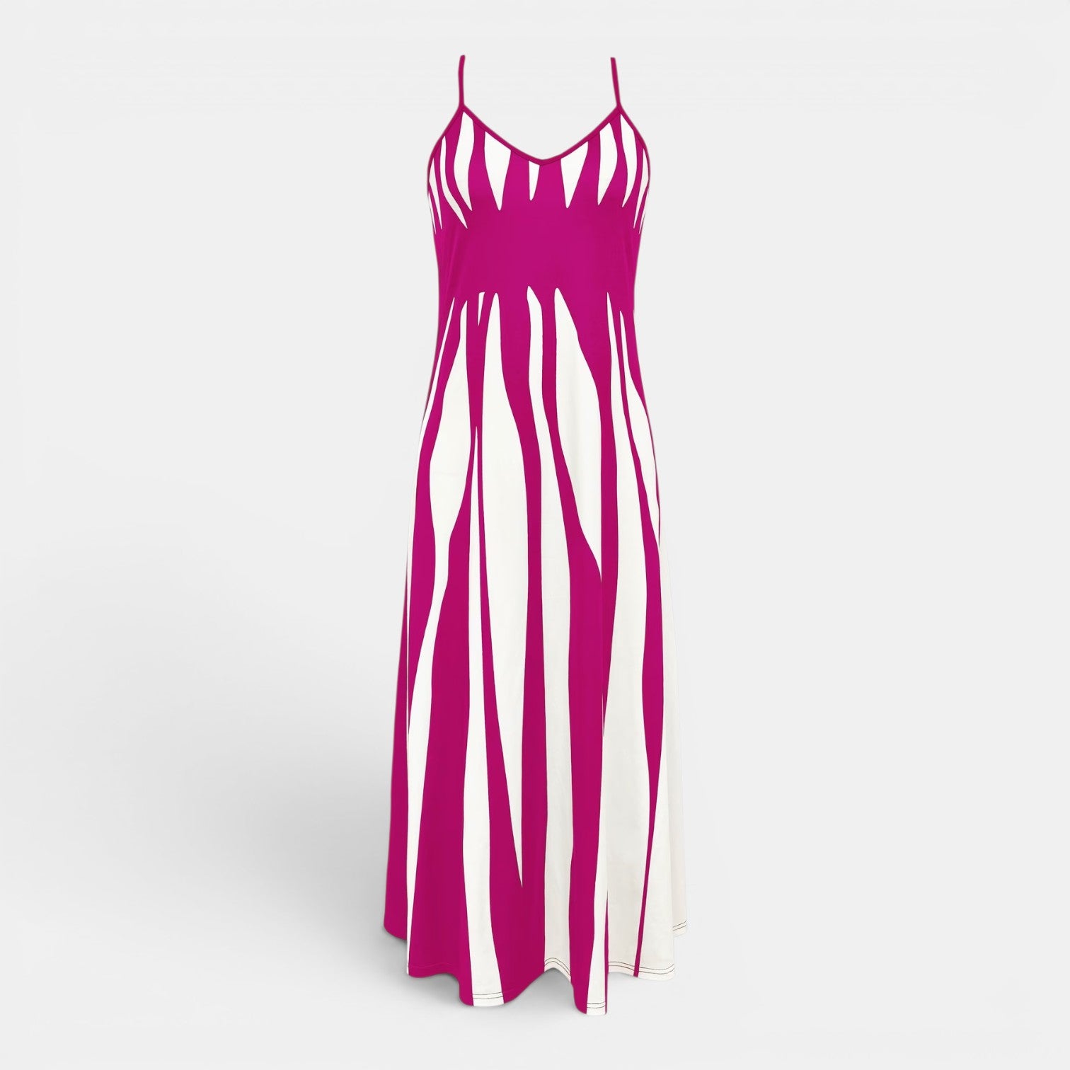 Monvaline | Women’s Summer Holiday Dress – Lightweight V-Neck Midi Style